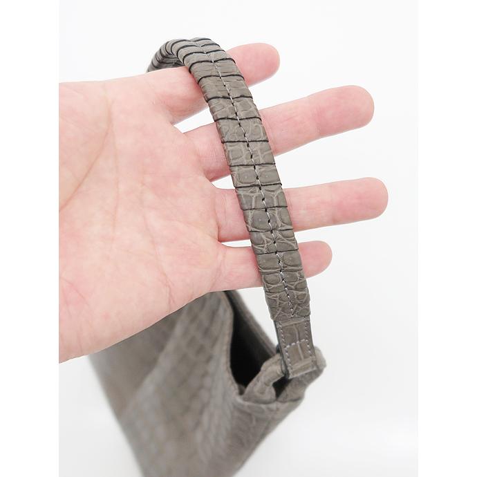 cornelian taurus by daisuke iwanaga コーネリアンタウラス CWS deformer bag/レザー巾着/クロコダイル/ポロサス 日本製 グレー cor481001 | cornelian taurus by daisuke iwanaga | 05