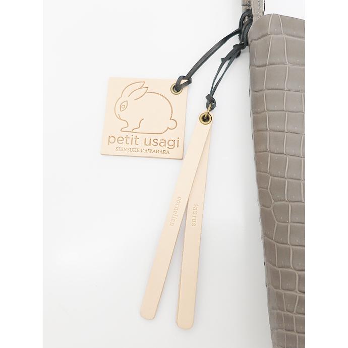 cornelian taurus by daisuke iwanaga コーネリアンタウラス CWS deformer bag/レザー巾着/クロコダイル/ポロサス 日本製 グレー cor481001 | cornelian taurus by daisuke iwanaga | 07