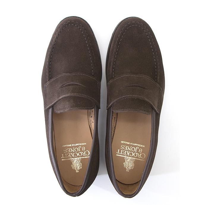 Crockett&Jones/クロケット＆ジョーンズ/コインローファー/BOSTON2/シティソール/スエード/ダークブラウン/cro441802 | CROCKETT&JONES | 01