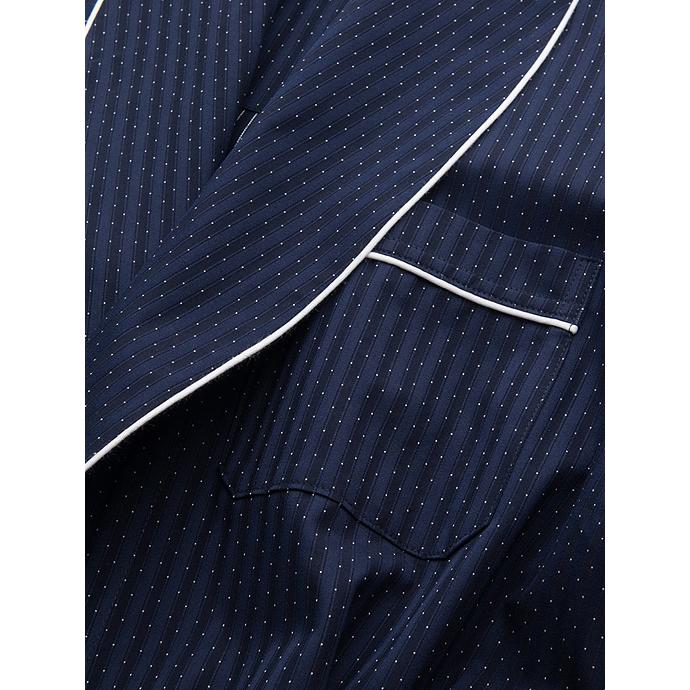 DEREK ROSE/デレク・ローズ/ガウン/ジャガード/超長綿/ネイビー/der420402 | ブランド登録なし | 03