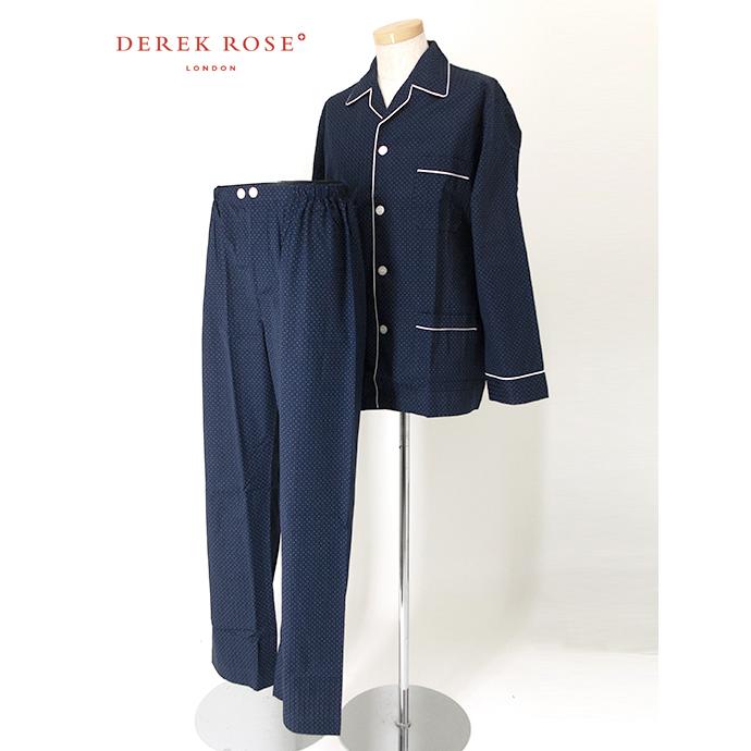 未使用 DEREKROSE デレクローズ パジャマ 上下 綿100% M 高級 DEREK ROSE/デレク・ローズ/パジャマ/ジャガード/超長綿