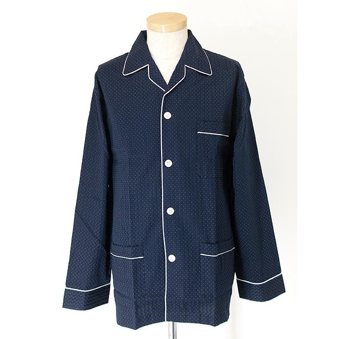 DEREK ROSE/デレク・ローズ/パジャマ/ジャガード/超長綿/ネイビー