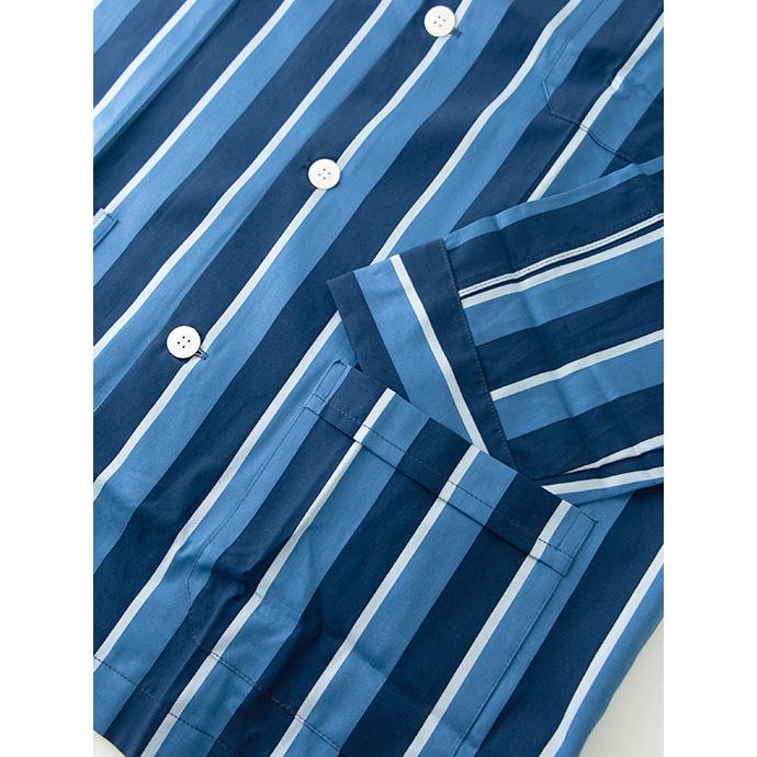 DEREK ROSE/デレク・ローズ/パジャマ/ストライプ/超長綿/ブルー×ネイビー/der461402 | ブランド登録なし | 07