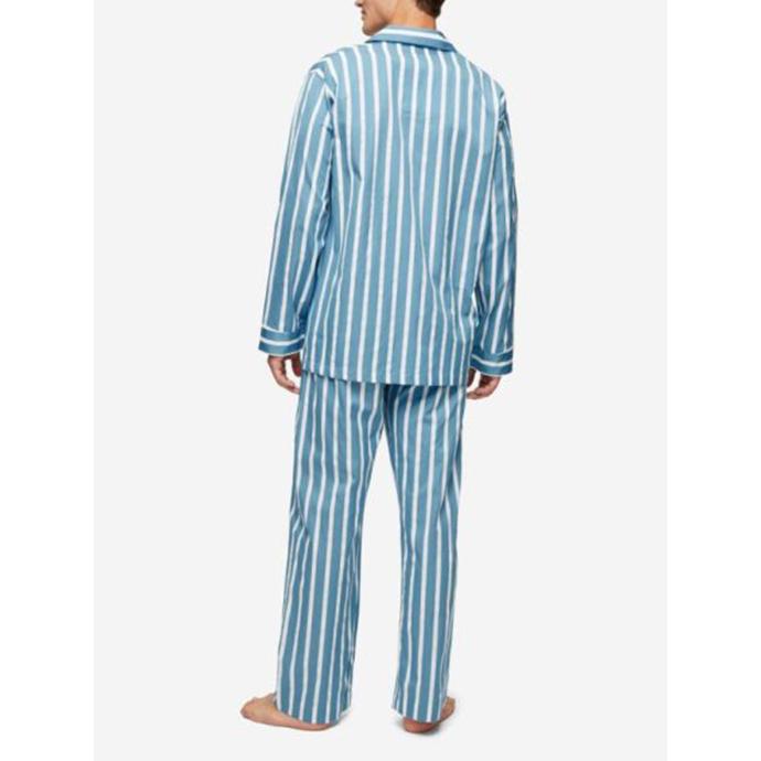 デレク・ローズ DEREK ROSE パジャマ/ストライプ/超長綿 ブルー×ホワイト der481401 | ブランド登録なし | 02