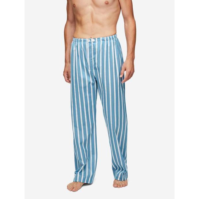 デレク・ローズ DEREK ROSE パジャマ/ストライプ/超長綿 ブルー×ホワイト der481401 | ブランド登録なし | 03