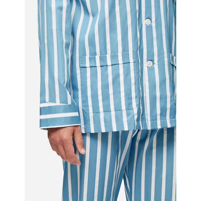デレク・ローズ DEREK ROSE パジャマ/ストライプ/超長綿 ブルー×ホワイト der481401 | ブランド登録なし | 05