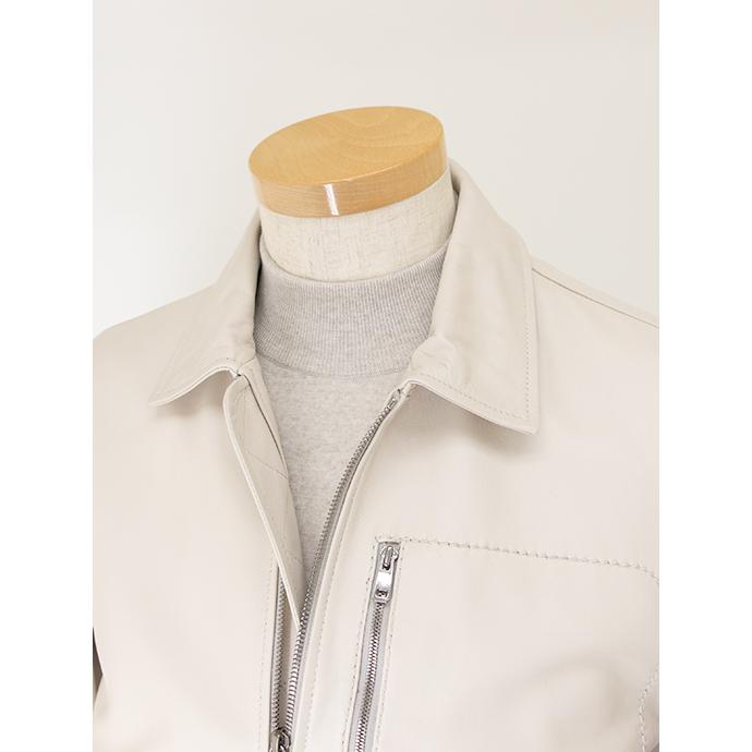 【40％OFF】デサ DESA ストレッチレザージャケット エクリュ des501802 |  | 02