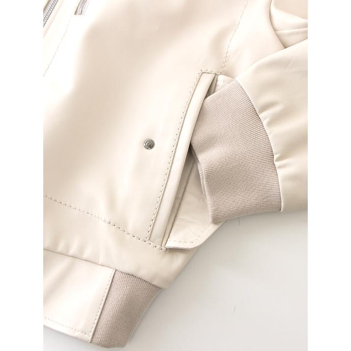 【40％OFF】デサ DESA ストレッチレザージャケット エクリュ des501802 |  | 05