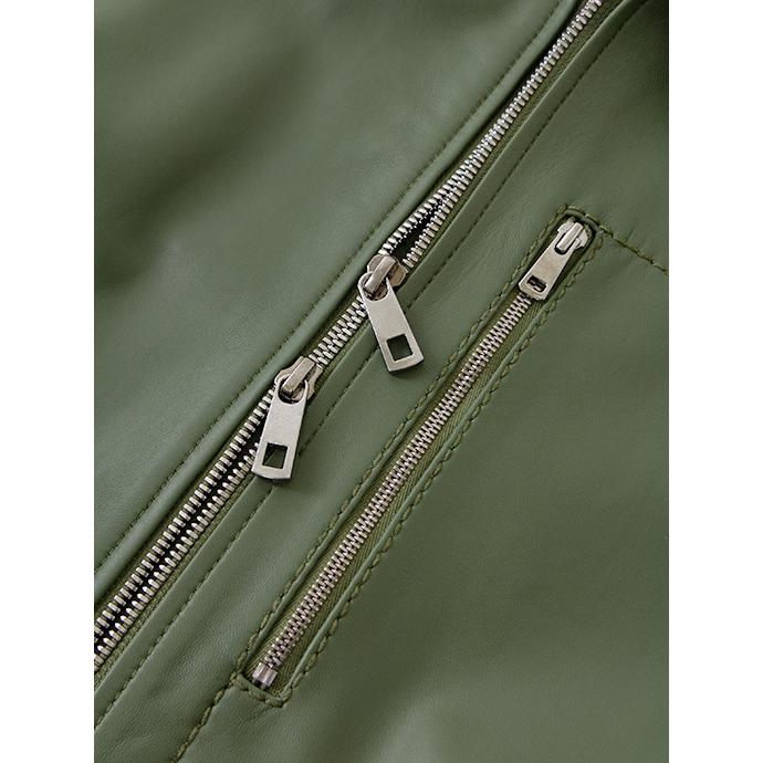 【40％OFF】デサ DESA ストレッチレザージャケット グリーン des501803 |  | 04