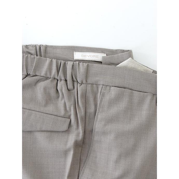 デヴォーレ・インチピット DEVORE Incipit 1プリーツスラックス/ウォッシャブルストレッチウール トープ dev480603 | ブランド登録なし | 06