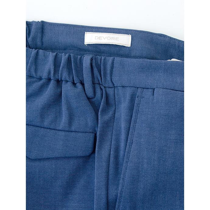 デヴォーレ・インチピット DEVORE Incipit 1プリーツスラックス/ジャージーツイルコットン ブルー dev480605 | ブランド登録なし | 06