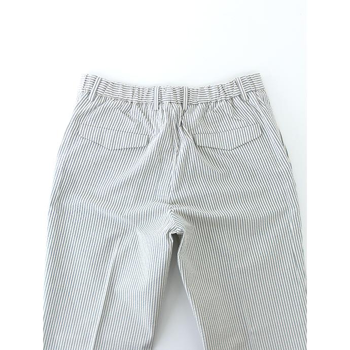 デヴォーレ・インチピット DEVORE Incipit 1プリーツスラックス/ストライプシアサッカーコットン オフベージュ×ライトグレー dev480606 | ブランド登録なし | 05