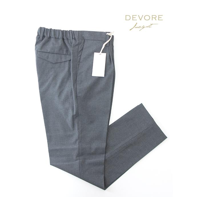 【50％OFF】デヴォーレ・インチピット DEVORE Incipit 1プリーツスラックス/ウォッシャブルストレッチウール イタリア製 グレー dev500603 | ブランド登録なし
