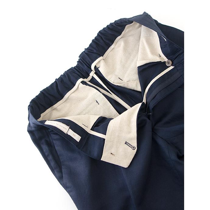 【50％OFF】デヴォーレ・インチピット DEVORE Incipit 1プリーツスラックス/テンセルリネン イタリア製 ネイビー dev500801 | ブランド登録なし | 07