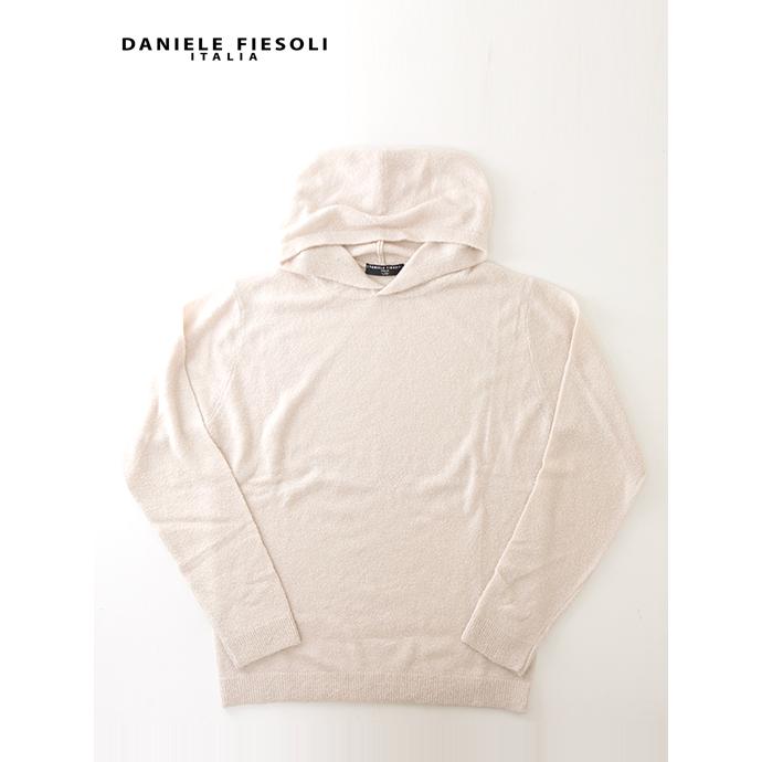 【30％OFF】ダニエレ・フィエゾーリ DANIELE FIESOLI ニットフーディ/ウールナイロンカシミア イタリア製 ライトベージュ dfi502001 | DANIELE FIESOLI