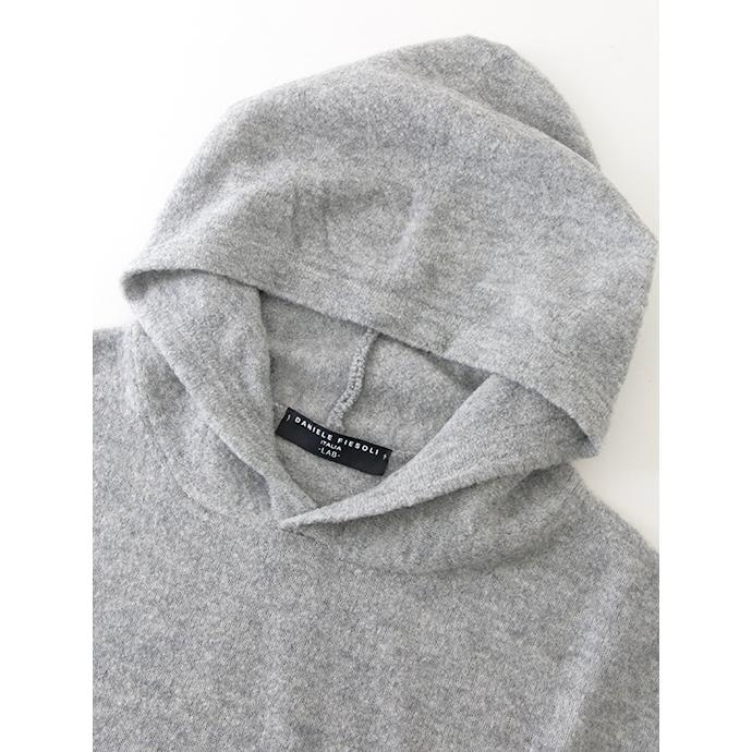 【30％OFF】ダニエレ・フィエゾーリ DANIELE FIESOLI ニットフーディ/ウールナイロンカシミア イタリア製 ライトグレー dfi502002 | DANIELE FIESOLI | 03
