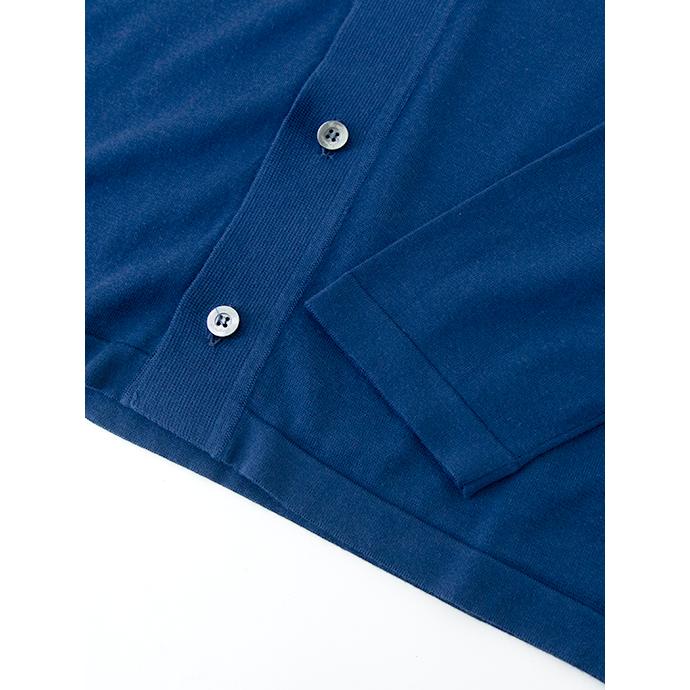 ドルモア Drumohr ニットカーディガン/30Gハイゲージコットン イタリア製 ブルー dru480607 | DRUMOHR | 04