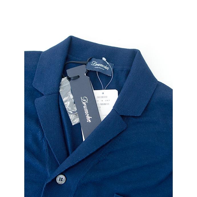 ドルモア Drumohr ニットカーディガン/30Gハイゲージコットン イタリア製 ブルー dru480607 | DRUMOHR | 05