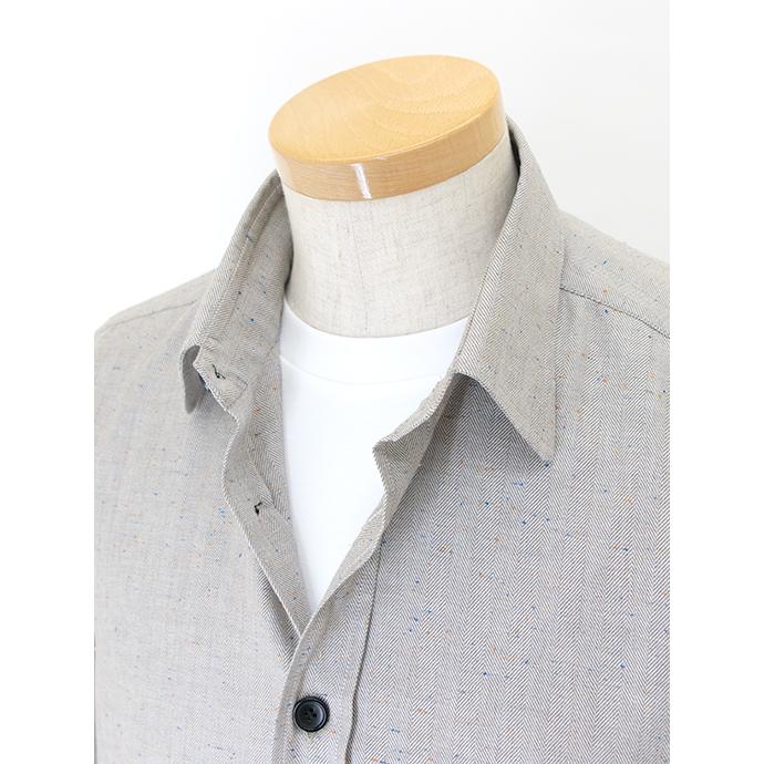 【40％OFF】エッリコ フォルミコラ ERRICO FORMICOLA カジュアルシャツ/ネップ入りヘリンボーンコットン イタリア製 グレージュ erc501401 | ERRICO FORMICOLA | 02