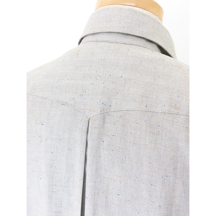 【40％OFF】エッリコ フォルミコラ ERRICO FORMICOLA カジュアルシャツ/ネップ入りヘリンボーンコットン イタリア製 グレージュ erc501401 | ERRICO FORMICOLA | 03