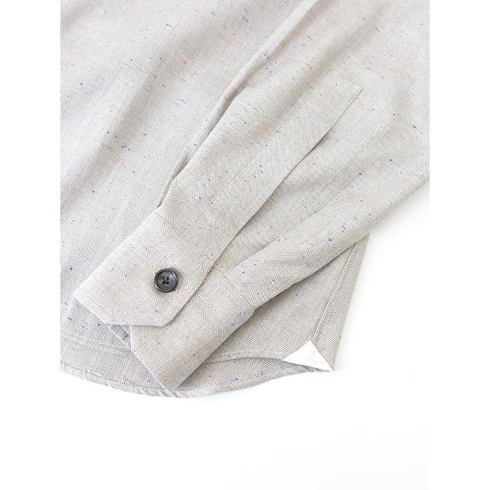 【40％OFF】エッリコ フォルミコラ ERRICO FORMICOLA カジュアルシャツ/ネップ入りヘリンボーンコットン イタリア製 グレージュ erc501401 | ERRICO FORMICOLA | 08
