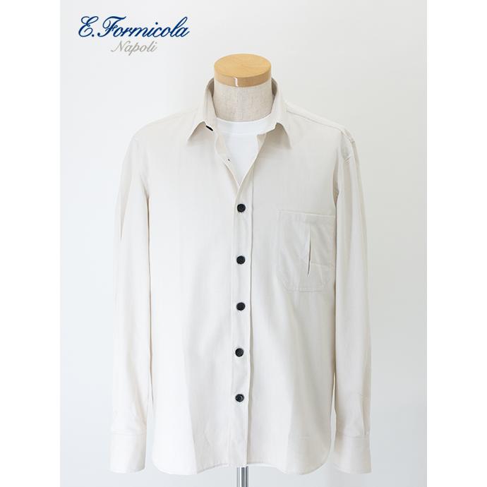 【40％OFF】エッリコ フォルミコラ ERRICO FORMICOLA カジュアルシャツ/コットンツイル イタリア製 エクリュ erc501402 | ERRICO FORMICOLA