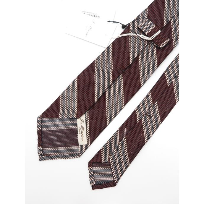 Francesco Marino フランチェスコ・マリーノ ネクタイ/シルク/フレスコ/スフォデラート イタリア製 ボルドー/グレー fma480802 | ブランド登録なし | 02