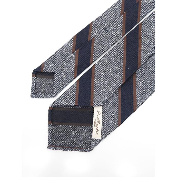 Francesco Marino フランチェスコ・マリーノ ネクタイ/シルク/ウール/スフォデラート イタリア製 ネイビー fma481801 | ブランド登録なし | 02