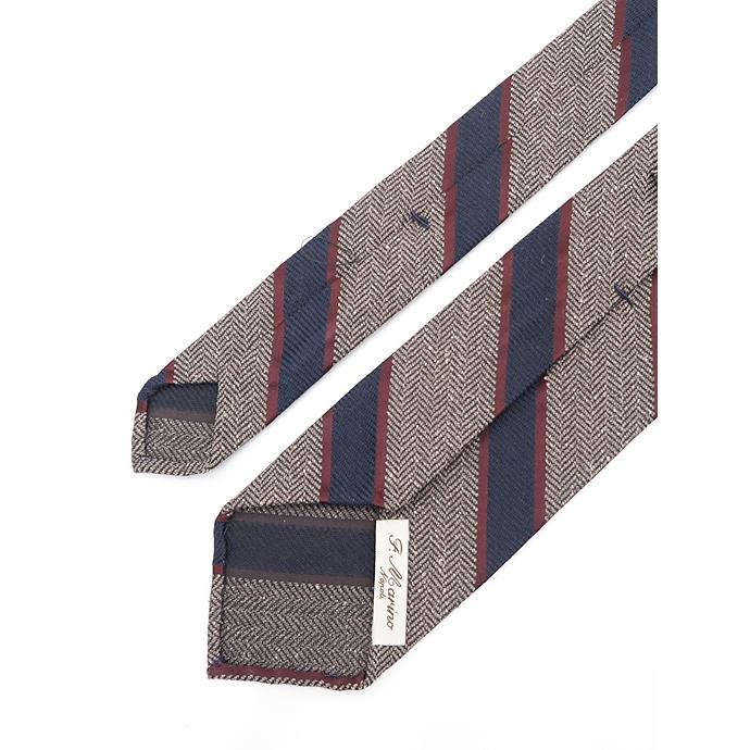 Francesco Marino フランチェスコ・マリーノ ネクタイ/シルク/ウール/スフォデラート イタリア製 ブラウン fma481802 | ブランド登録なし | 02