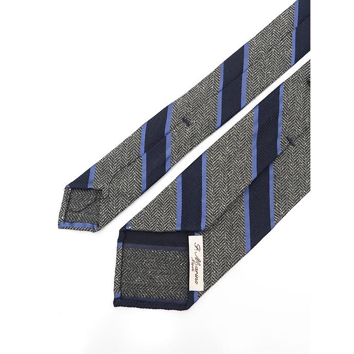 Francesco Marino フランチェスコ・マリーノ ネクタイ/シルク/ウール/スフォデラート イタリア製 グレー fma481803 | ブランド登録なし | 02