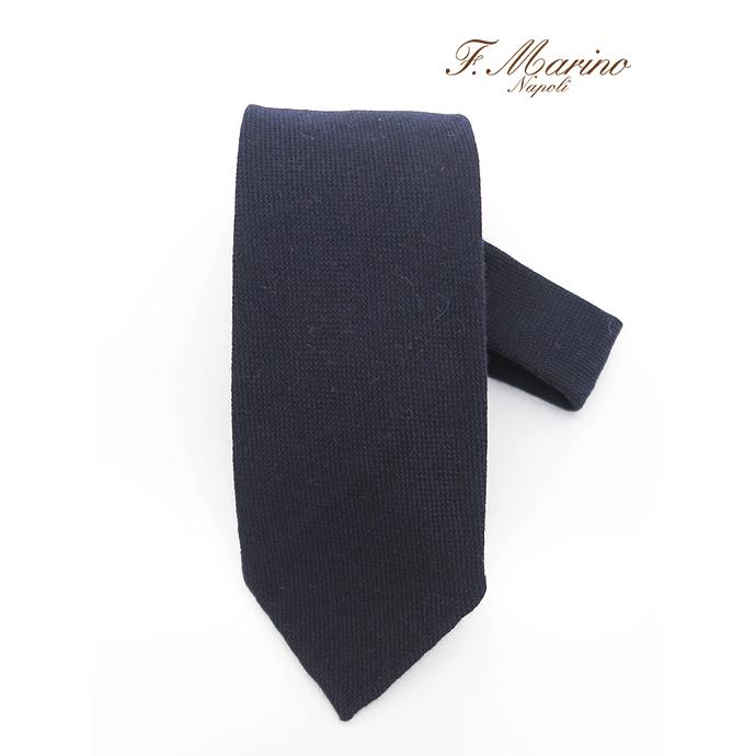 Francesco Marino フランチェスコ・マリーノ ネクタイ/ウール/スフォデラート イタリア製 ネイビー fma481805 | ブランド登録なし