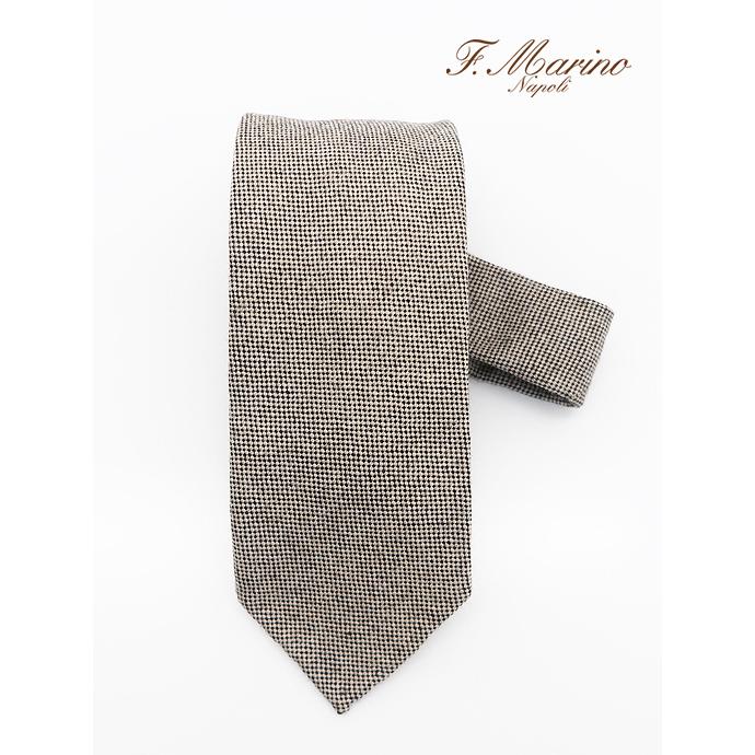Francesco Marino フランチェスコ・マリーノ ネクタイ/ウール/スフォデラート イタリア製 ライトベージュ fma481806 | ブランド登録なし