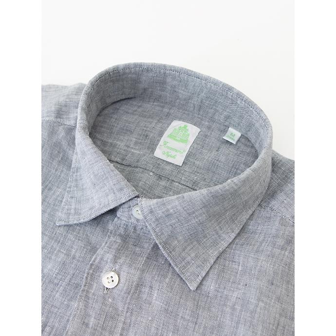 【40％OFF】フィナモレ Finamore リネンシャツ/セミワイドカラー/BALI/VITTORIO イタリア製 ライトグレー fnm480403 | Finamore | 06