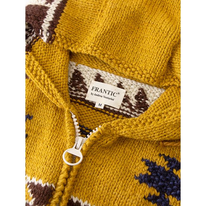 【30％OFF】フランティック Frantic by Andrea Venturini 別注カウチンセーター/ハンドメイド マスタード×ブラウン frn502002 |  | 04