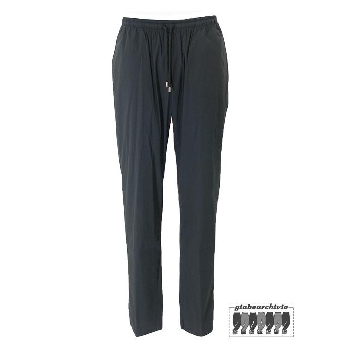 ジャブス アルキヴィオ giabs ARCHIVIO 超軽量イージーパンツ/MANFREDO/シャカコットン イタリア製 ブラック gba500402 | giab's ARCHIVIO