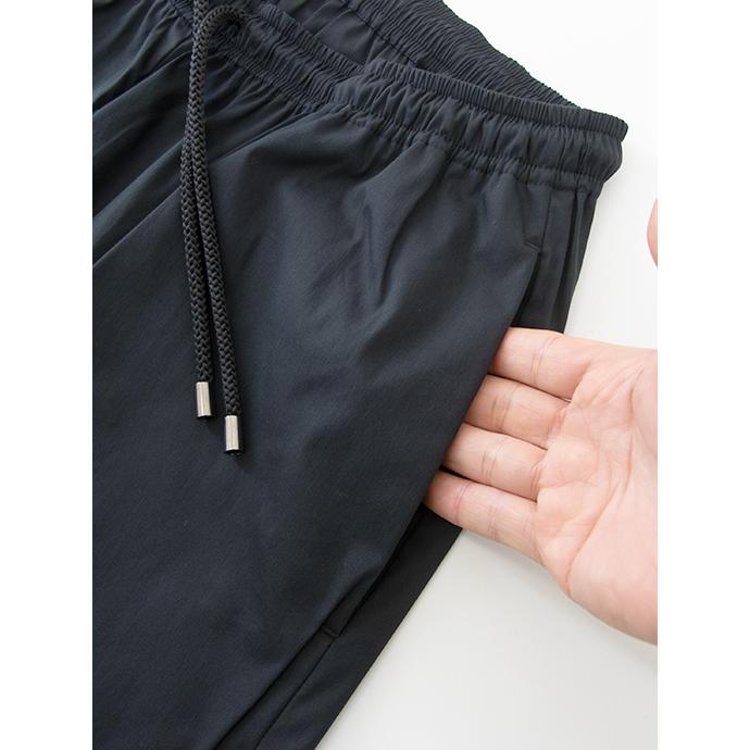 ジャブス アルキヴィオ giabs ARCHIVIO 超軽量イージーパンツ/MANFREDO/シャカコットン イタリア製 ブラック gba500402 | giab's ARCHIVIO | 03