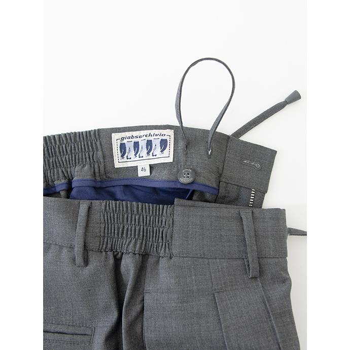 【50％OFF】ジャブス アルキヴィオ giabs ARCHIVIO 1プリーツイージースラックス/MASACCIO-R1/ウォッシャブルウール イタリア製 ミディアムグレー gba500404 | giab's ARCHIVIO | 04