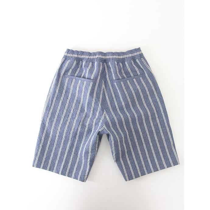 ジャブス アルキヴィオ giabs ARCHIVIO ショートパンツ/シアサッカーコットン/DELLA ROBBIA イタリア製 ブルー×ホワイト gba500801 | giab's ARCHIVIO | 02