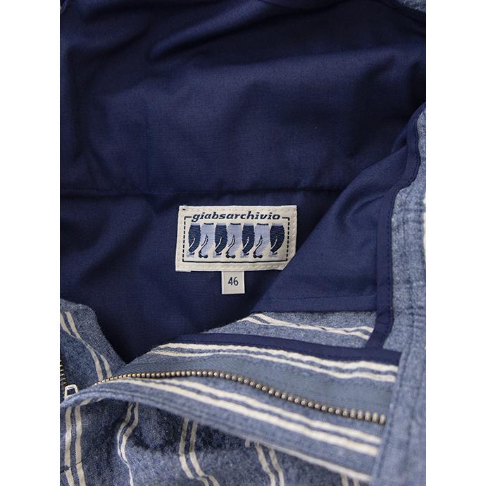 ジャブス アルキヴィオ giabs ARCHIVIO ショートパンツ/シアサッカーコットン/DELLA ROBBIA イタリア製 ブルー×ホワイト gba500801 | giab's ARCHIVIO | 05