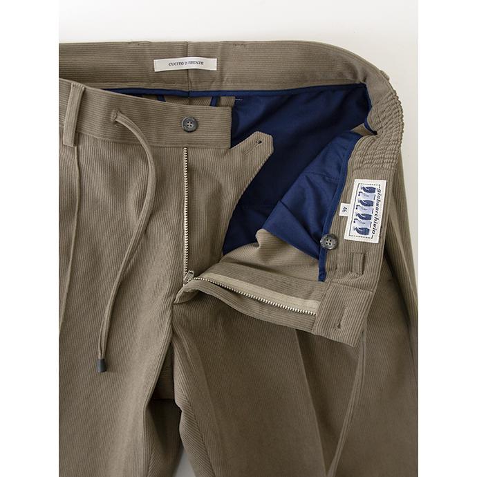 ジャブス アルキヴィオ giab's ARCHIVIO 1プリーツイージースラックス/MASACCIO-R1/ストレッチソフトコーデュロイ イタリア製 グレイッシュカーキ gba502001 | giab's ARCHIVIO | 04