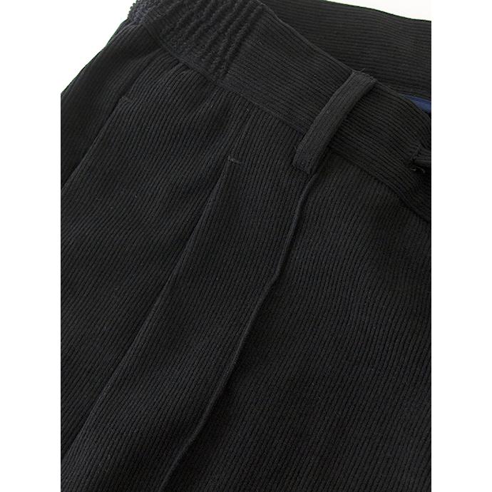 ジャブス アルキヴィオ giabs ARCHIVIO 1プリーツイージースラックス/MASACCIO-R1/ストレッチソフトコーデュロイ イタリア製 ブラック gba502002 | giab's ARCHIVIO | 03