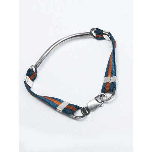 シルバーコンビブレスレット【GILBERT GILBERT（ジルベール・ジルベール） 】gil100702 - シルバー×ブルー×オレンジ | ブランド登録なし