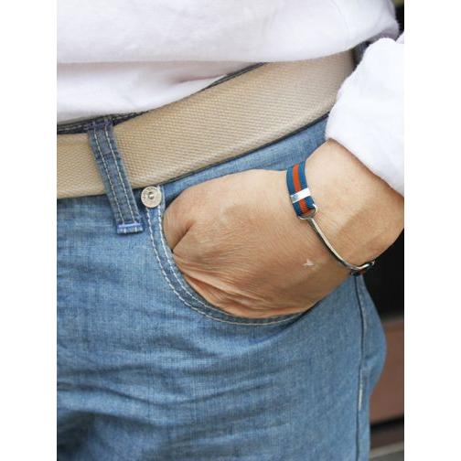 シルバーコンビブレスレット【GILBERT GILBERT（ジルベール・ジルベール） 】gil100702 - シルバー×ブルー×オレンジ | ブランド登録なし | 03