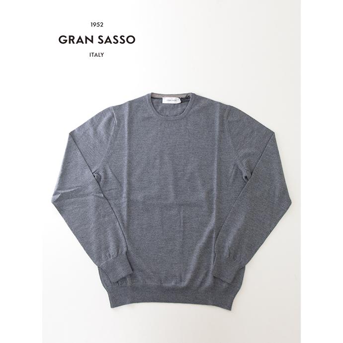 【40％OFF】グランサッソ Gran Sasso クルーネックニット/ウール イタリア製 グレー gra501807 | Gran Sasso