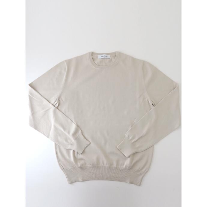 グランサッソ Gran Sasso サマーニット/エジプトコットン/クルーネック イタリア製 オフベージュ gra502402 | Gran Sasso | 01