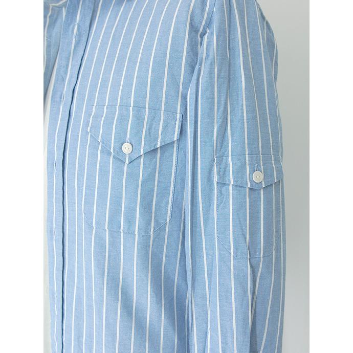 GUY ROVER/ギローバー/オーバーシャツ/ストライプオックスフォード/ブルー×ホワイト/guy460606 | GUY ROVER | 02
