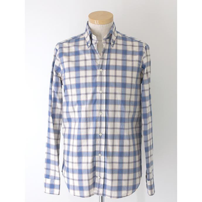 【50％OFF】GUY ROVER/ギローバー/ボタンダウンシャツ/チェック/ベージュ×ブルー/guy460803 | GUY ROVER | 01