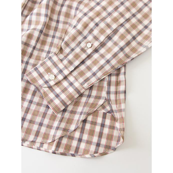 ギローバー GUY ROVER ボタンダウンシャツ/タータンチェック ホワイト×ブラウン guy461803 | GUY ROVER | 04