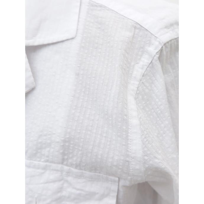 【50％OFF】ギローバー GUY ROVER オーバーシャツ/シアサッカーコットン イタリア製 ホワイト guy480801 | GUY ROVER | 01