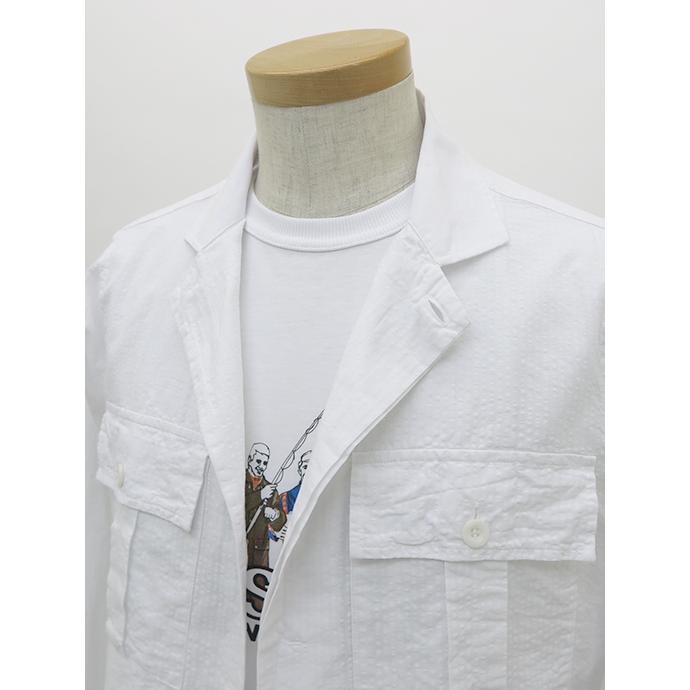 【50％OFF】ギローバー GUY ROVER オーバーシャツ/シアサッカーコットン イタリア製 ホワイト guy480801 | GUY ROVER | 02